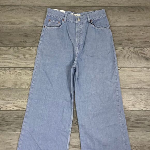 Zara Women's Size 6 The Trute Cotton Loose Fit Flare Wide Leg Denim NEW Jeans - Picture 10 of 17